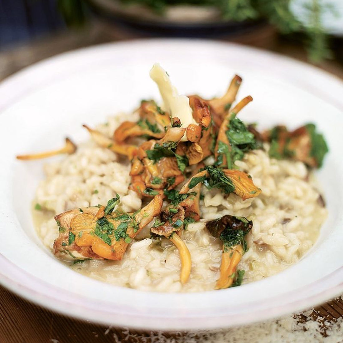 Grilled Mushroom Risotto