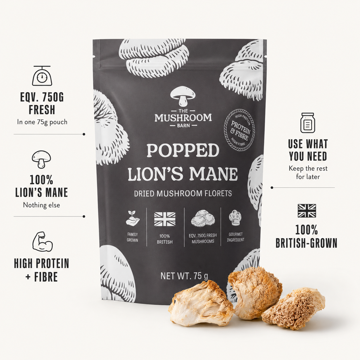 Popped Lion's Mane